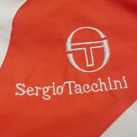 Sergio Tacchini Windbreaker Men's Size 40 Track Jacket Blue Red White Royal Navy - Picture 4 of 5